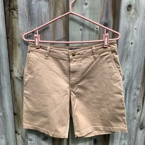 AMERICAN APPAREL - tan, stretch, dress shorts